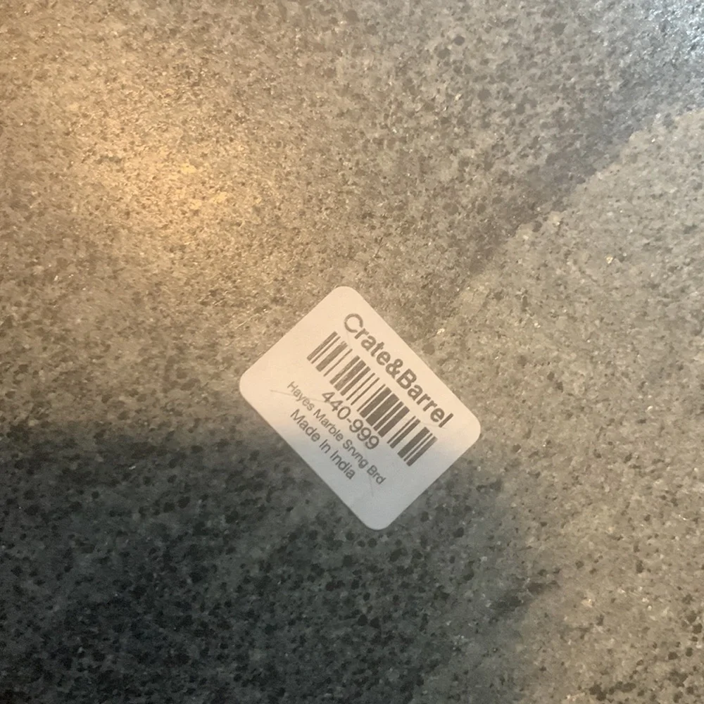Crate & barrel marble serving tray